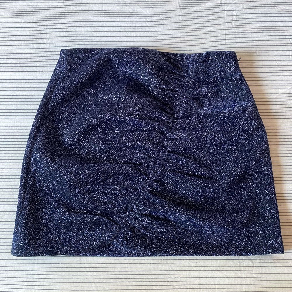 Zara Blue Sparkle Pencil Skirt
